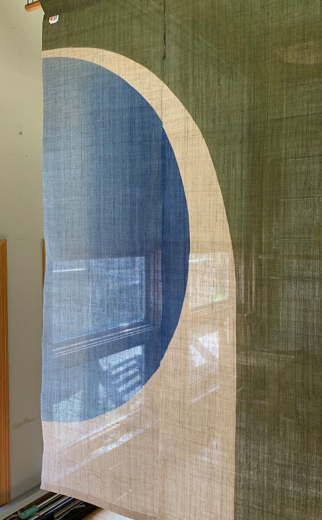 Japanese Noren - Hanen - 麻暖簾 - 半円