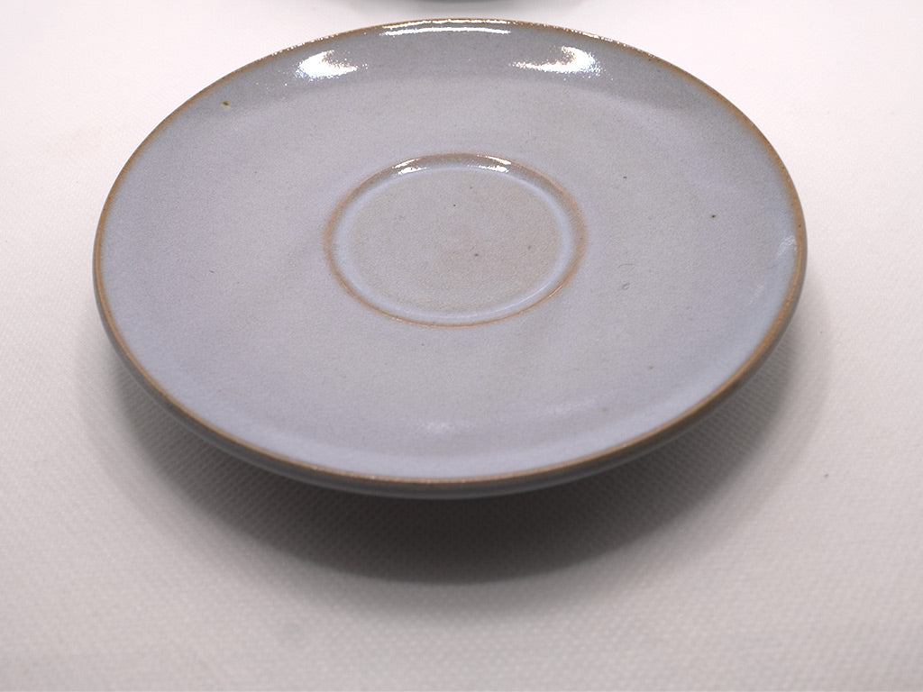Cup and saucer - Black x Geppaku - 黒 × 月白