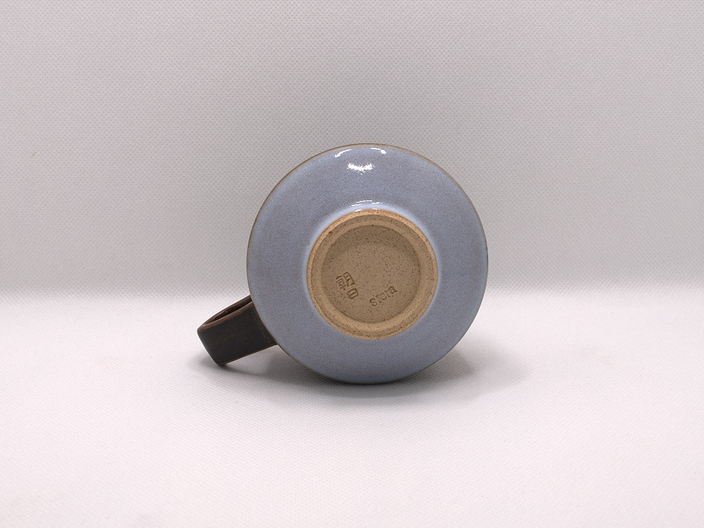 Cup and saucer - Black x Geppaku - 黒 × 月白