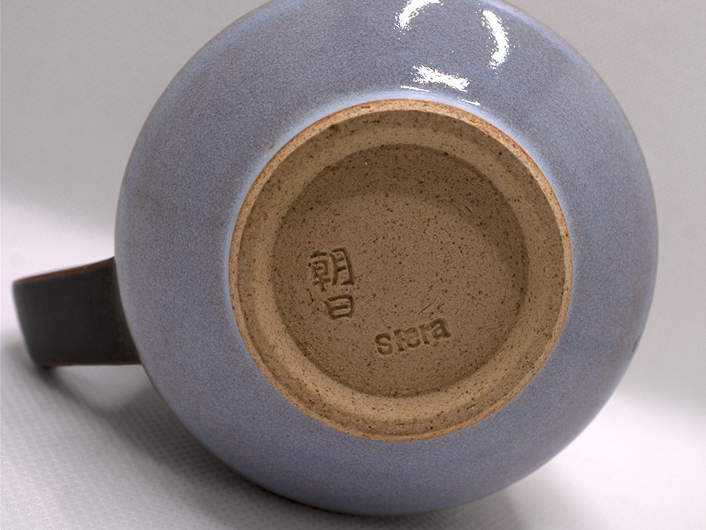 Cup and saucer - Black x Geppaku - 黒 × 月白